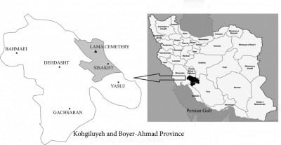 Figure 1. Map showing the location of Lama Cemetery in Iran. 